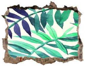 3d lyuk fal dekoráció Trópusi levelek nd-k-89951798