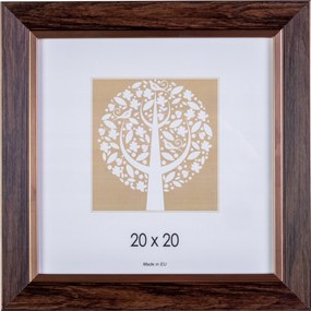 Képkeret 20x20 barna Gloria négyzet alakú