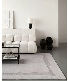 Világosszürke gyapjú szőnyeg 200x300 cm Morphic Rocca – Agnella