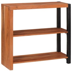 Könyvszekrény Barna, Fekete 80 x 30 x 75 cm Tömör Akácfa
