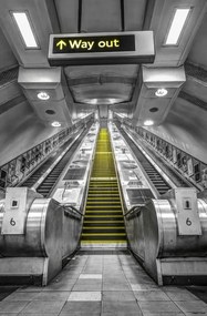 Poszter 53x81cm Mozgólépcső a metróállomáson, Assaf Frank