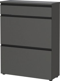 Antracitszürke cipőtartó 80x107x29 cm Baldone – Germania