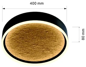 Wofi 9002-104M-LED BORDEAUX dimmelhető mennyezeti lámpa LED/37W/230V fekete/aran