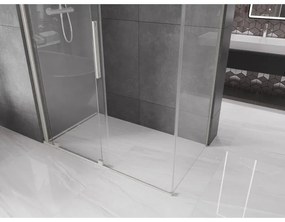 Mexen Velar, zuhanykabin tolóajtóval 160 x 75 cm, 8mm átlátszó üveg, csiszolt acél, 871-160-075-01-97