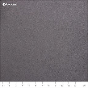 Szürke bársony kárpitozott ágyneműtartós franciaágy ágyráccsal 200x200 cm Bellis – Micadoni