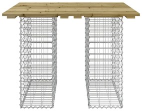 impregnált fenyőfa gabion kerti pad 100 x 102 x 72 cm