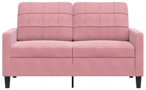 kétszemélyes rózsaszín bársony kanapé 120 cm