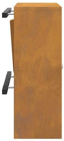 postaláda Rozsdás 30 x 23 x 55 cm időjárásálló acél