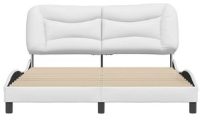 fehér műbőr ágykeret matrac nélkül Hvar 160x200 cm