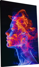 Vászonkép Női portré színes otthon nappali 40x60