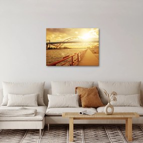 Kép a hídról napnyugtakor (70x50 cm)