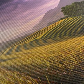 Tájkép (órával) (90x30 cm)