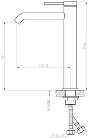 AREZZO design SLIMFIELD magasított mosdócsaptelep AR-24602
