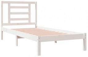 fehér tömör fenyőfa ágy matrac nélkül 90 x 200 cm