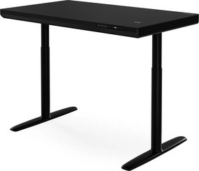 Elektromos ülő-álló íróasztal fiókkal és Qi vezeték nélküli töltővel fekete, 1200 mm: ELLIS