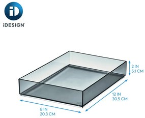 Matt fekete újrahasznosított műanyag fürdőszobai rendszerező kozmetikumokhoz – iDesign