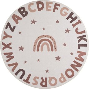 Krémszínű mosható gyerek szőnyeg ø120 cm Coco 1133 – Ayyildiz Carpets