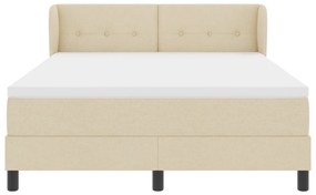 Boxspring Ágy Matraccal Krém 140x200 cm Szövet