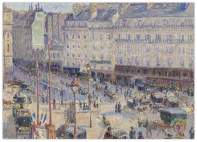 Üveg kép - Camille Pissarro, The Place du Havre, reprodukciók (70x50 cm)