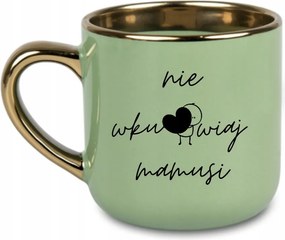 Elegáns bögre, arany kivitel, 400 Zöld