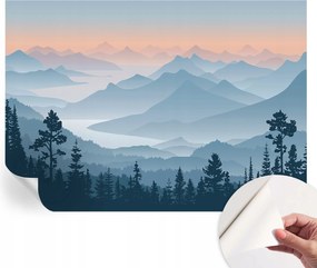 Öntapadós tapéta Divatos 3D fali ragasztóval Hegyi panoráma 312x219 cm