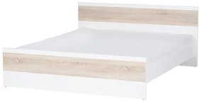 Franciaágy 160 cm Wanta 03 (fehér + szonoma tölgy). 1068249