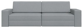 Földi Kanapé Ágy 2 az 1-ben Világosszürke 245x150x60.5 cm Szövet