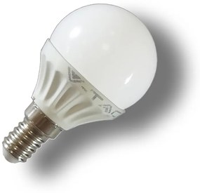 LED lámpa , égő , körte , E14 foglalat , 4 Watt , 180° , hideg fehér