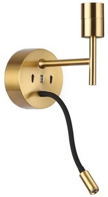 Ideal Lux - LED flexibilis lámpa szett 1xE27/42W + LED/3W arany