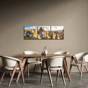 Kép - Hőlégballonok (órával) (90x30 cm)