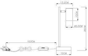 Globo 57910TB - Asztali lámpa ROBBY 1xGU10/5W/230V