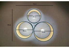 Duolla - Mennyezeti lámpa ROLLER TRIO 3xE27/60W/230V zöld/arany
