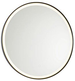 Fürdőszobai tükör fekete 70 cm LED-del és érintős dimmerrel - Miral