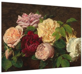 Kép - Henri Fantin-Latour, Roses de Nice on a Table, reprodukciók (70x50 cm)