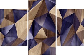 Kép - 3D fa háromszögek (90x60 cm)