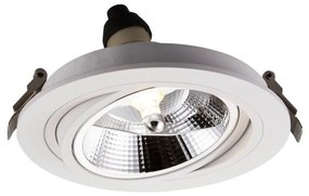 ZUMALINE-ARGU10-054-N CHUCK Fehér Színű Mennyezetbe Építhető Lámpa 1XGU10-ES111 15W IP20