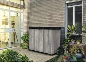 Szürke műanyag kerti tárolódoboz Deco – Keter