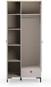 Ruhásszekrény Demandaron 1 (taupe + silverjack tölgy) . 1116801