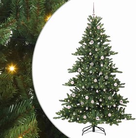 vidaXL Műanyag Hajtogatós Karácsonyfa Zöld 210 cm PVC és Acél