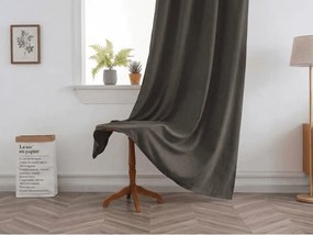 Függöny TAVIO 140x250 cm, szürkésbarna Felfüggesztés: Fém gyűrűk