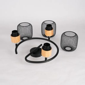 Brilagi - Spotlámpa BASKLITE 3xE27/15W/230V kaucsukfa/fekete