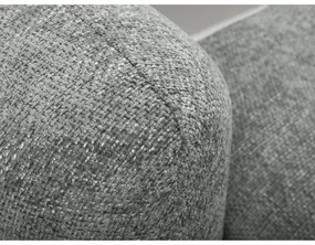 Szürke zsenília kinyitható-tárolóhelyes sarokkanapé (jobb oldali-heverő résszel) Mele – Makamii