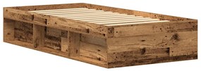 antik fa szerelt fa ágykeret matrac nélkül 75x190 cm
