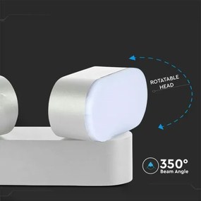 LED Kültéri flexibilis fali lámpa 2xLED/12W/230V IP65 szürke