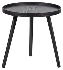 Mesa fekete tárolóasztal, ø 45 cm - WOOOD