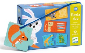 Párosító puzzle - Ki mit eszik?, 20 db-os - Dinner's ready!