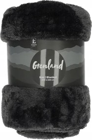 Vastag, bolyhos takaró 200x220 cm grafit sötétszürke Grenland VI