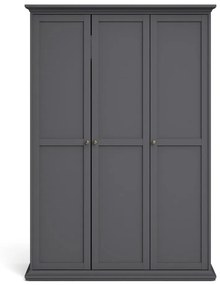Paris sötétszürke ruhásszekrény, 139 x 201 cm - Tvilum