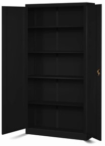 Set 4x fém iratszekrény JAN H, 900 x 1950 x 400 mm, fekete