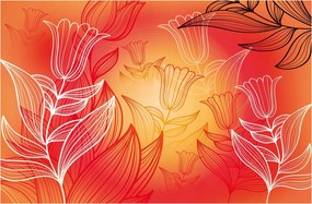 Fotótapéta Tulipán színátmenetes vinil 254x184 tavaszi elegáns dekoráció +ragasztó